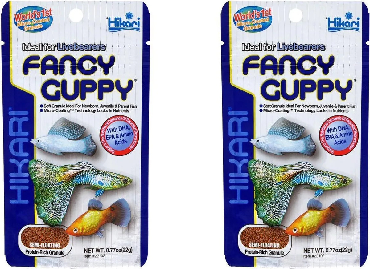 Guppy food 22 gram per 2 zakjes de Hikari – photo produit