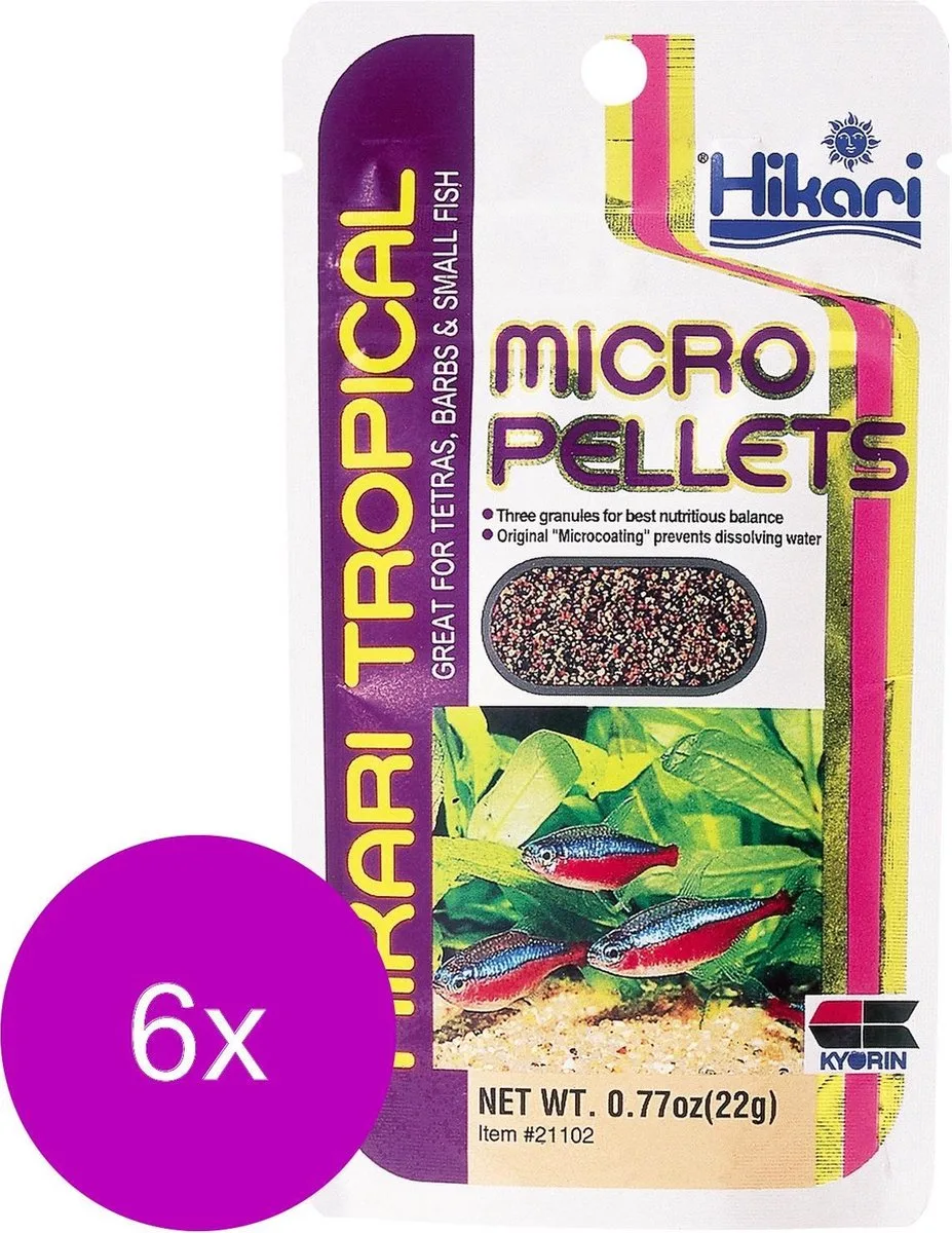 Micro Pellets - Vissenvoer - 6 x 22 g von Hikari – Produktfoto