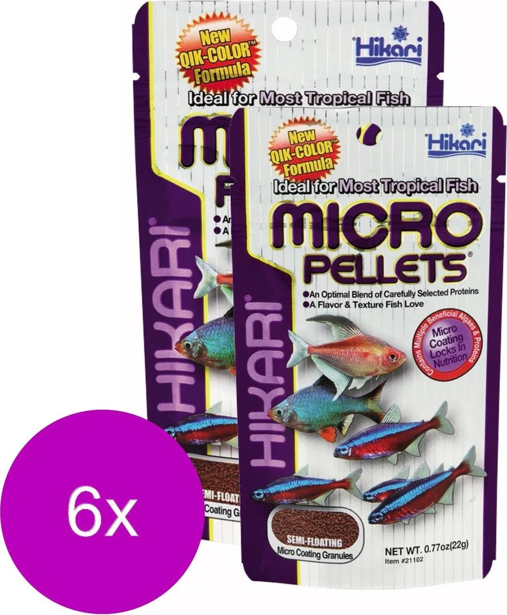 Micro Pellets - Vissenvoer - 6 x 45 g von Hikari – Produktfoto