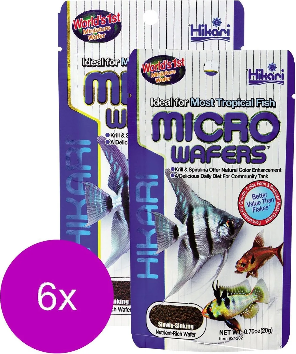 Micro Wafer - Vissenvoer - 6 x 45 g de Hikari – photo produit