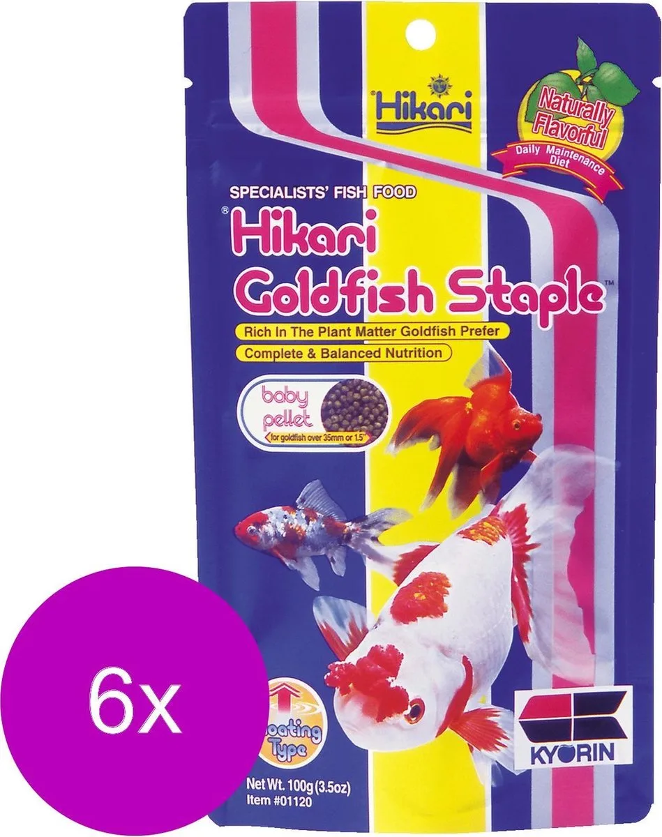 Staple Goldfish Baby - Vissenvoer - 6 x 30 g de Hikari – photo produit