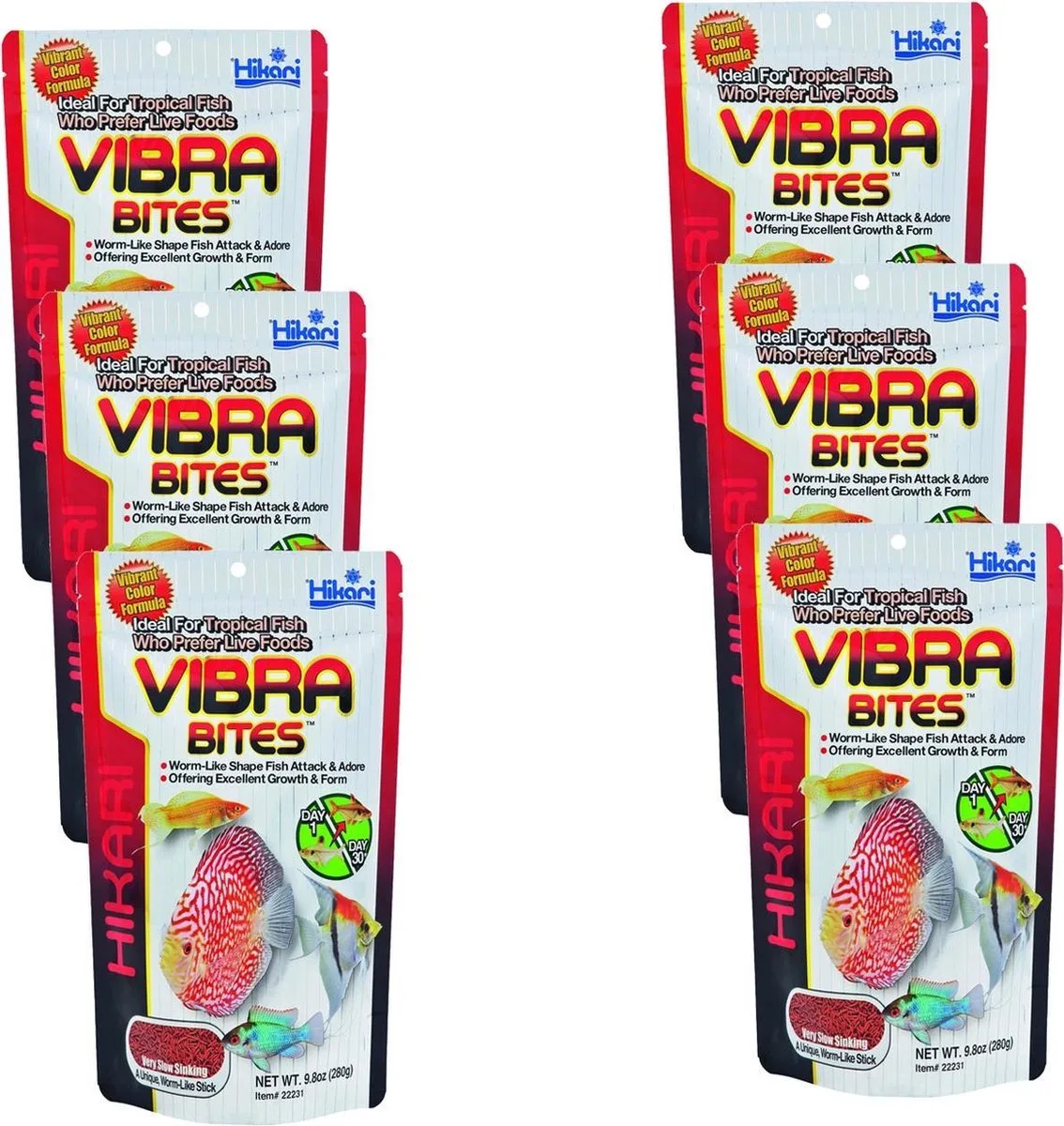 Tropical Vibra Bites - Vissenvoer - 6 x 35 g by Hikari – product photo