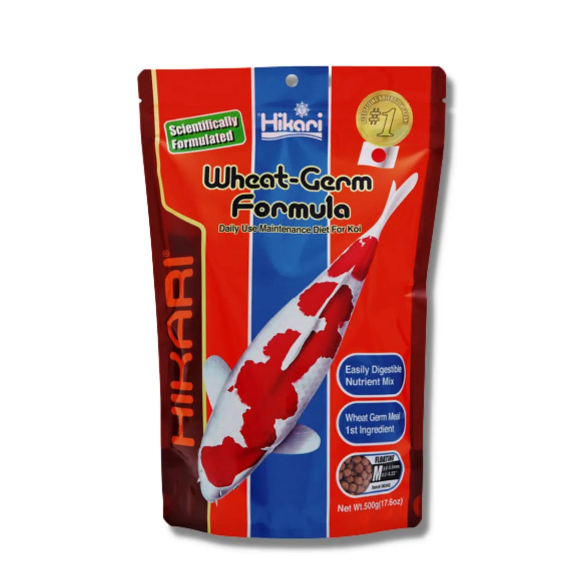 Wheat-Germ Vijvervoer - Medium Korrel - Drijvend - 500g by Hikari – product photo