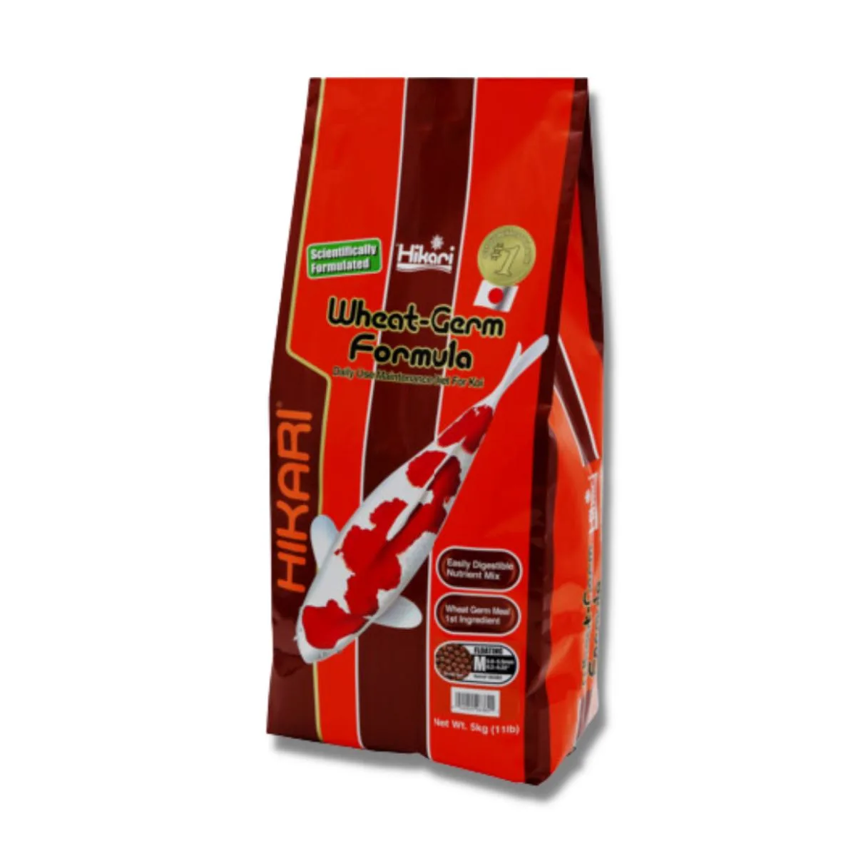 Wheat-Germ Vijvervoer - Medium Korrel - Drijvend - 5kg van Hikari – productfoto