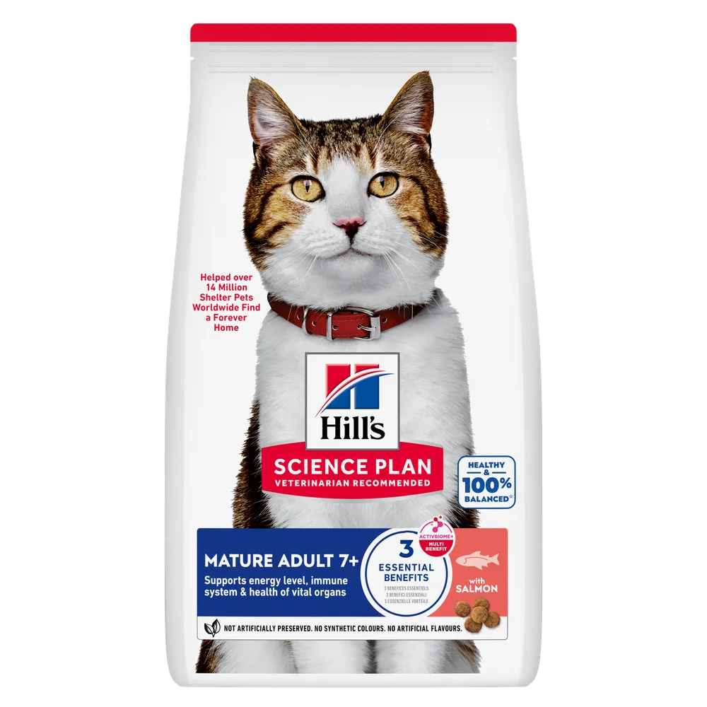 1,5kg Hill's Science Plan Mature Adult 7+ Zalm droogvoer voor katten van Hill's – productfoto