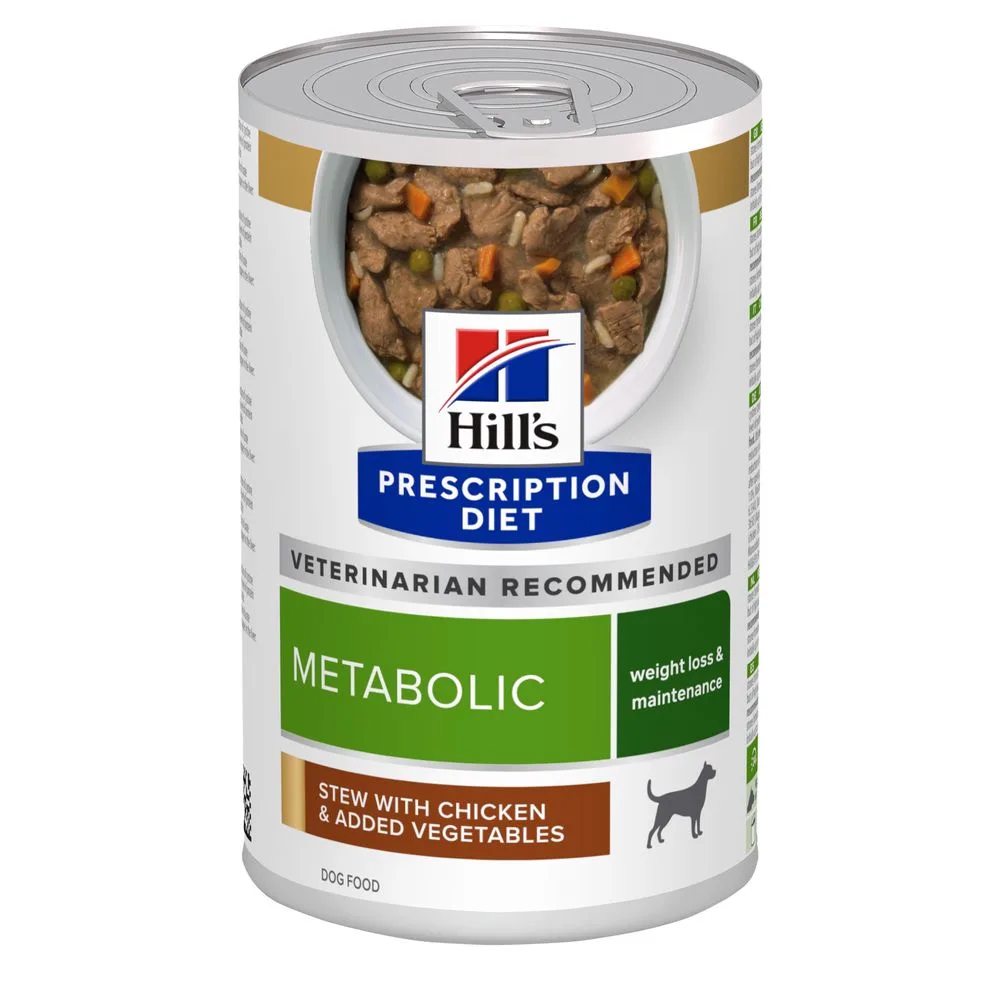 12x 354g Hill's Prescription Diet Dog Metabolic Care met kip Stew hondenvoer nat de Hill's – photo produit