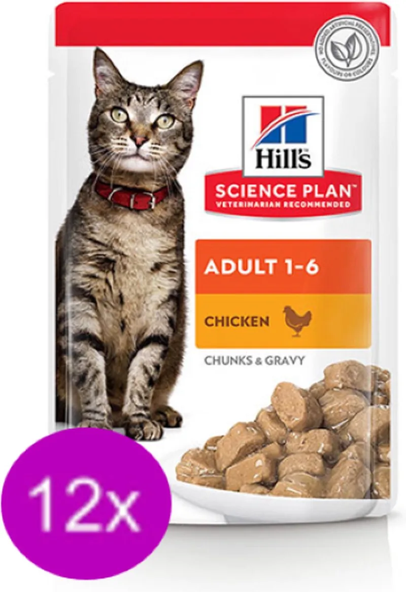 12x Hill's - feline pouch adult Kip - Kattenvoer - 85g by Hill's – product photo