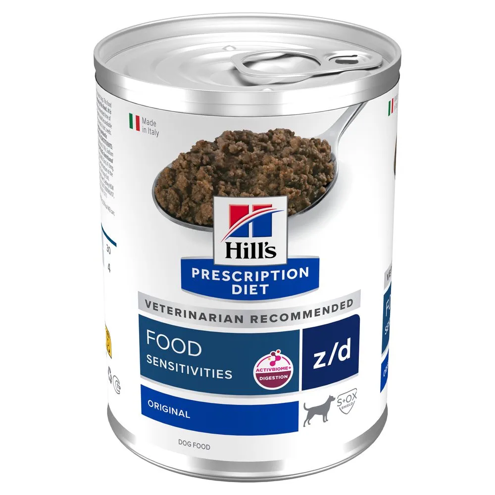 12x Hill's Hill’s Prescription Diet z/d Nassfutter für Hunde mit Nahrungsmittelunverträglichkeiten 370 GR by Hill's – product photo