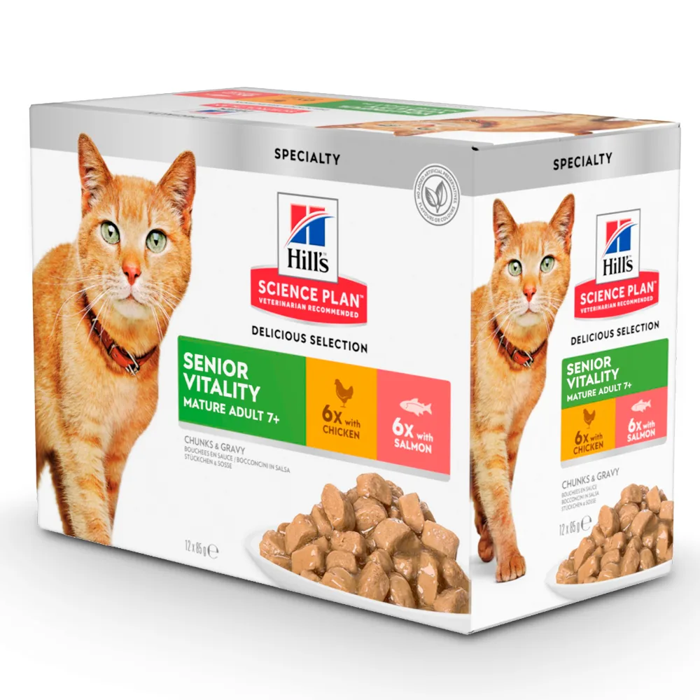 12x85g Adult 7+ Youthful Vitality Hill's Science Plan Kattenvoer van Hill's – productfoto