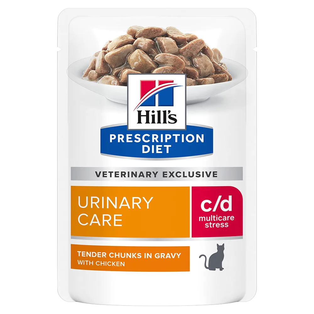 12x85g C/D Urinary Stress met Kip Hill's Prescription Diet Kattenvoer de Hill's – photo produit