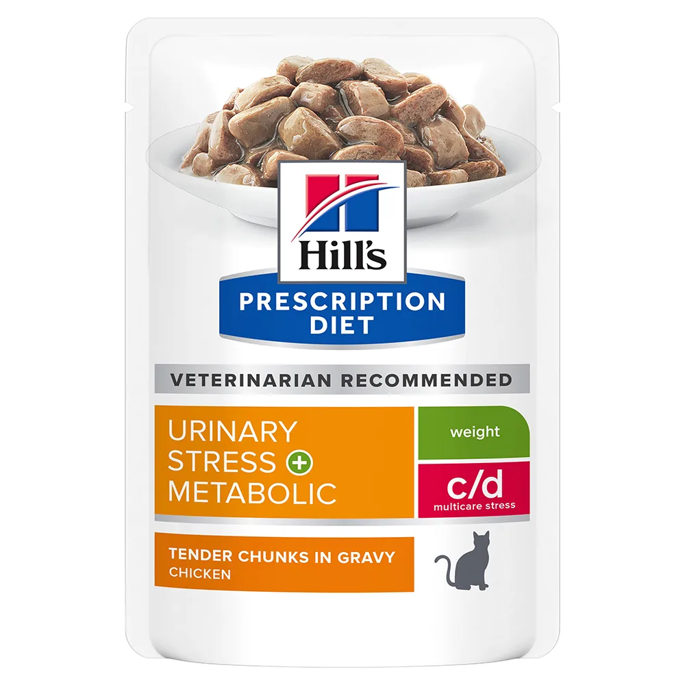 12x85g Kip Prescription Diet c/d Urinary Stress + Metabolic Hill's Kattenvoer nat de Hill's – photo produit