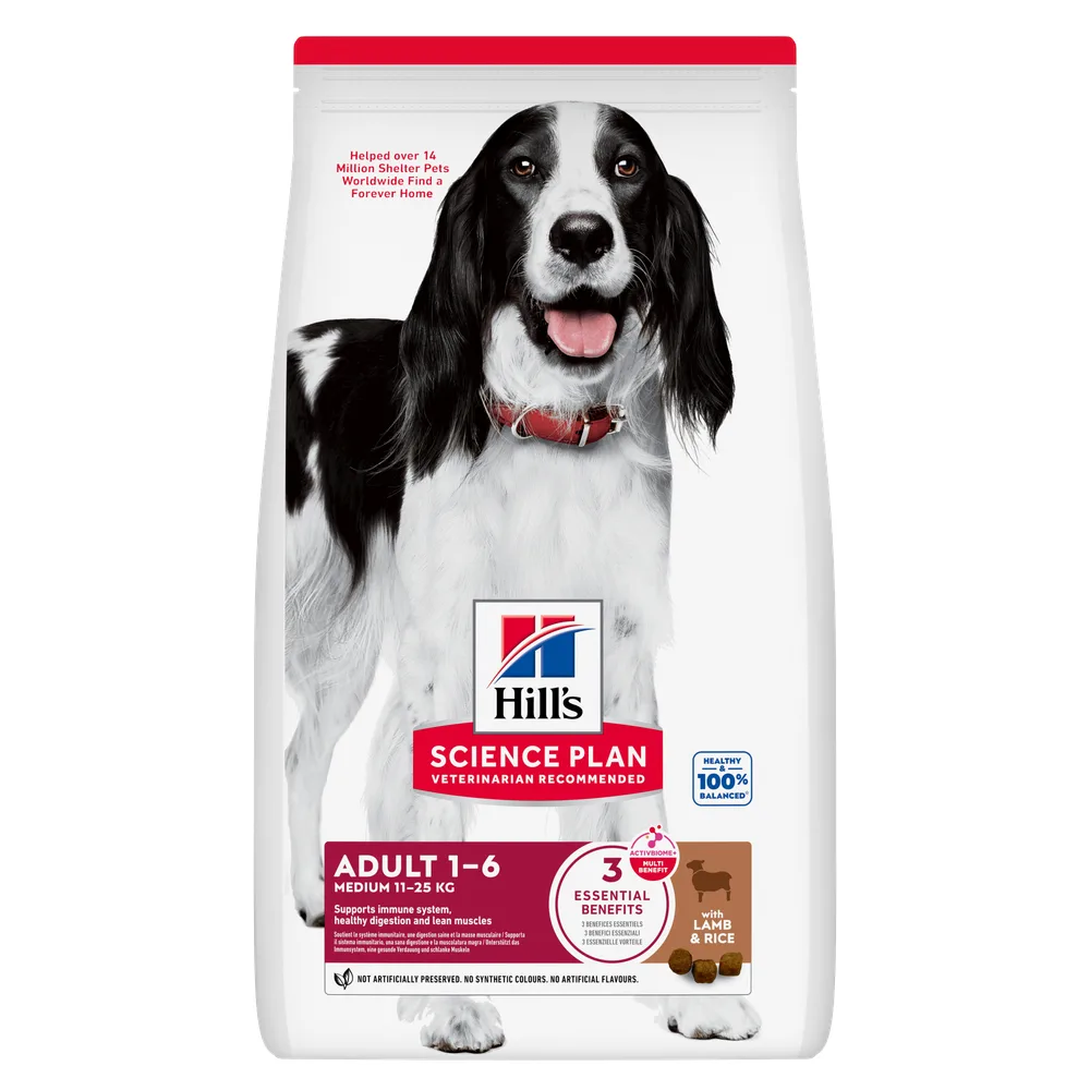 18kg Adult 1-6 Medium met Lam & Rijst Hill's Science Plan Hondenvoer by Hill's – product photo