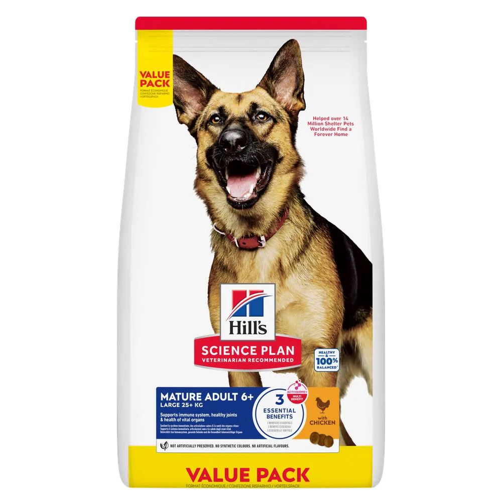 2 x 14 kg Mature Adult 6+ Large Breed met Kip Hill's Science Plan Hondenvoer by Hill's – product photo