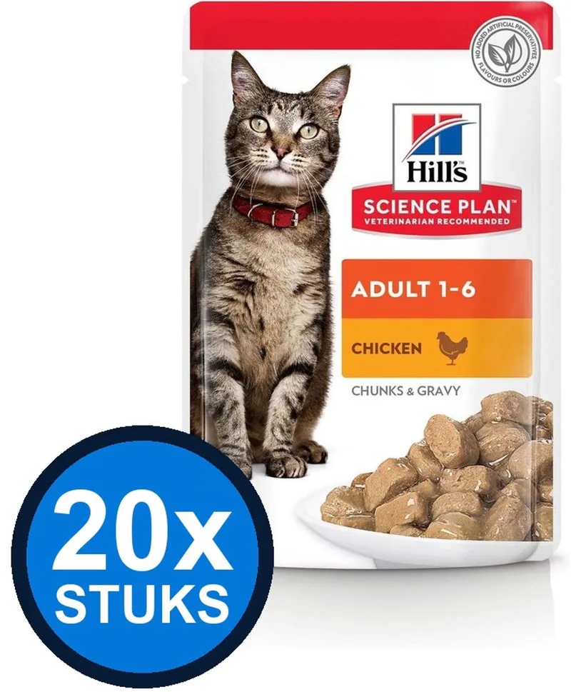 20x Hill's - Science Plan cat adult chicken single 85gr - Kattenvoer - 85 g by Hill's – product photo