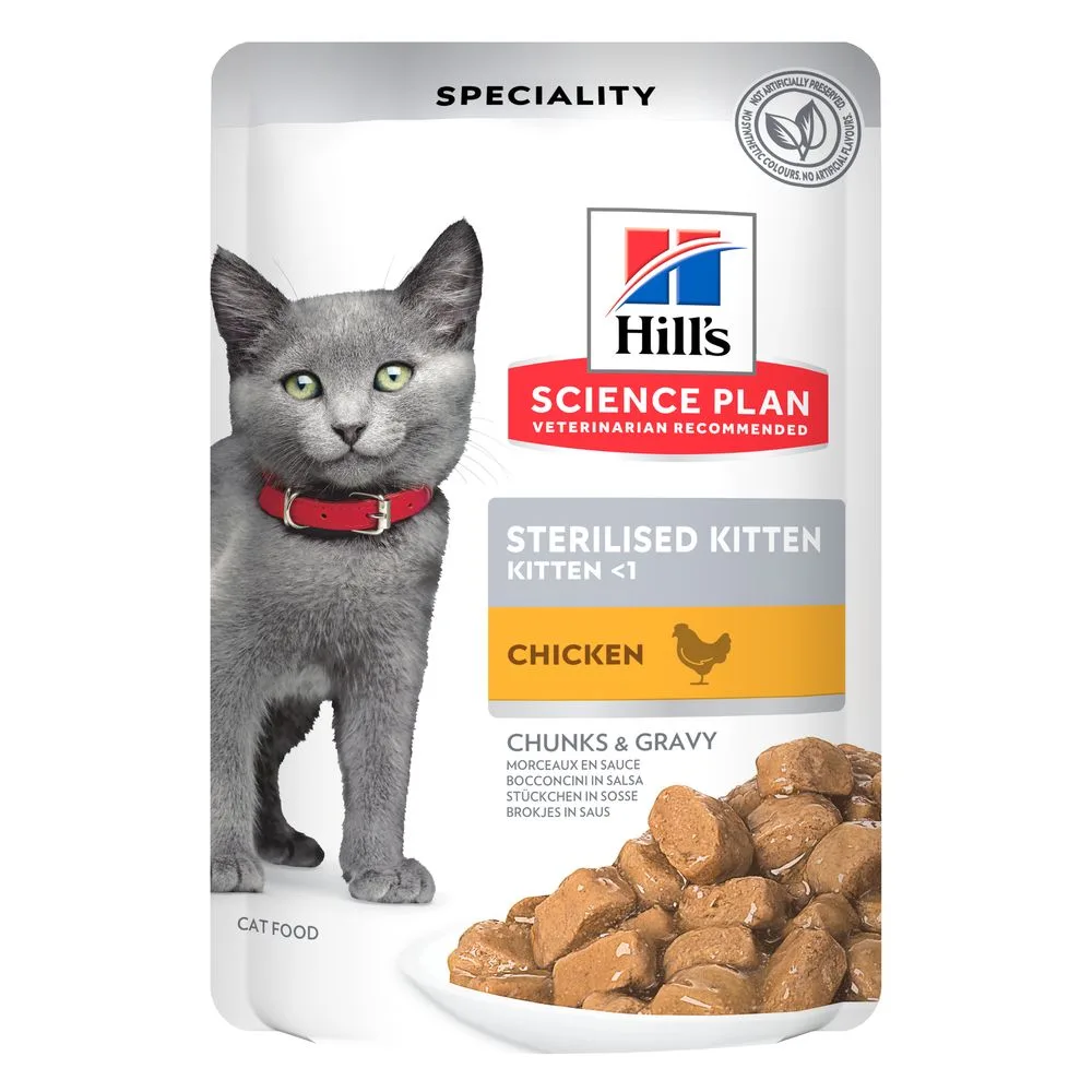 24x85g Hill's Science Plan Kitten Kip natvoer voor katten van Hill's – productfoto