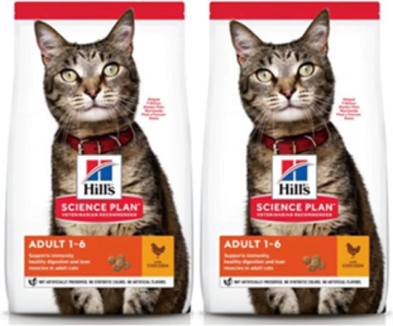 2x Hill's - feline Adult Kip - Kattenvoer - 7kg de Hill's – photo produit