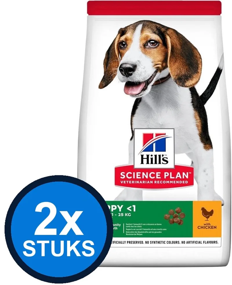 2x Hill's - Science Plan dog pup medium chicken 2,5kg - Hondenvoer - 2.5 kg von Hill's – Produktfoto