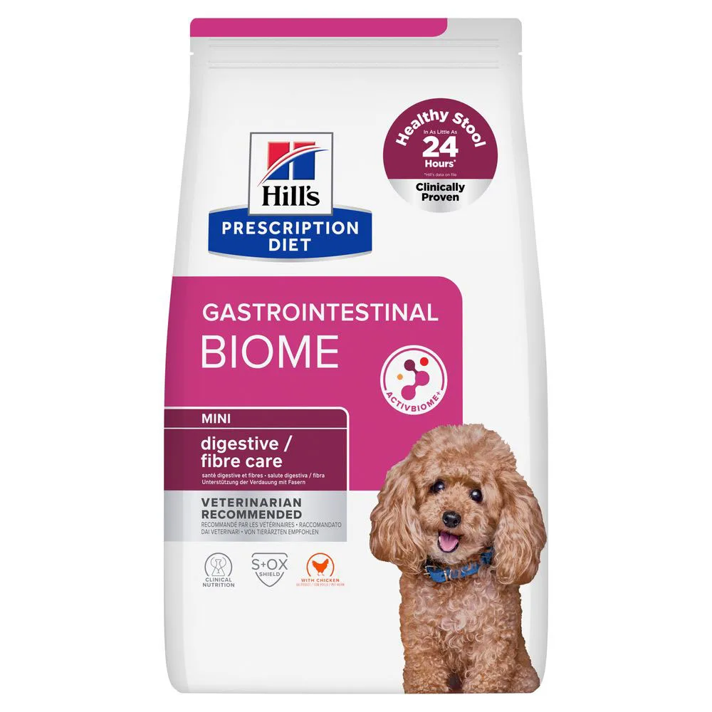 1kg Mini Gastrointestinal Biome met Kip Hill's Prescription Diet Hondenvoer de Hill's – photo produit