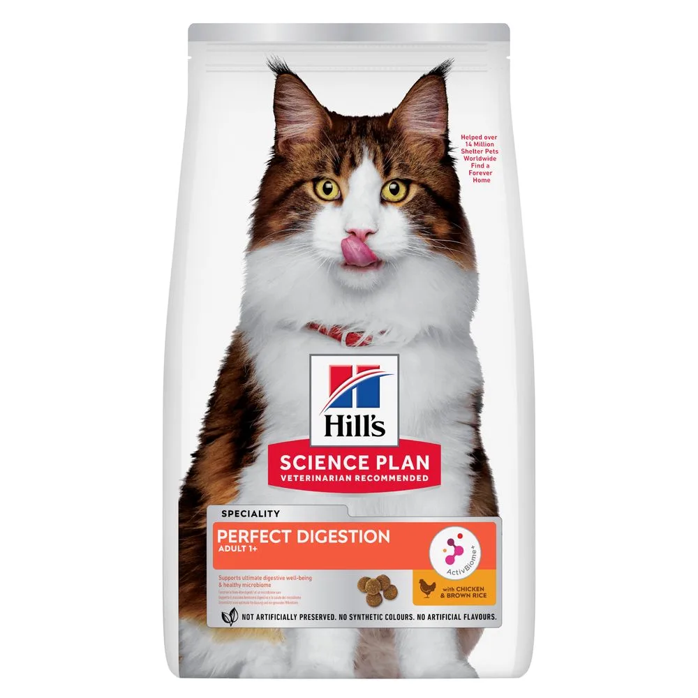 7kg Adult Perfect Digestion met Kip Hill's Science Plan Kattenvoer van Hill's – productfoto