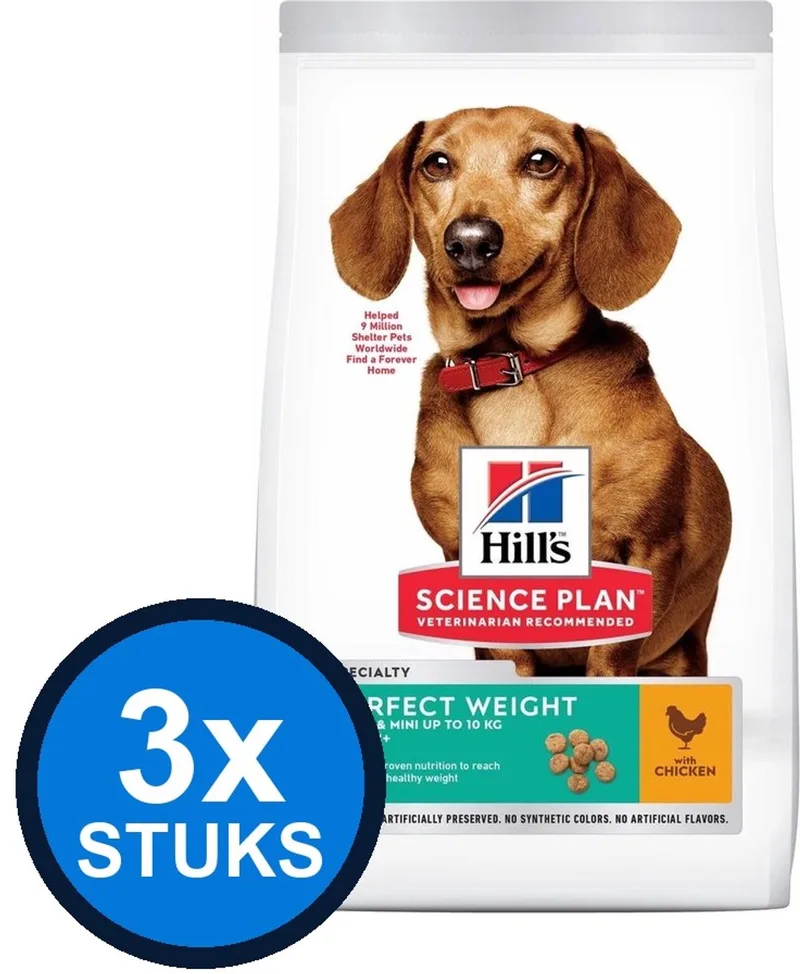 3x Hill's - Science Plan dog ad weight S chicken 1,5kg - Hondenvoer - 1.5 kg by Hill's – product photo