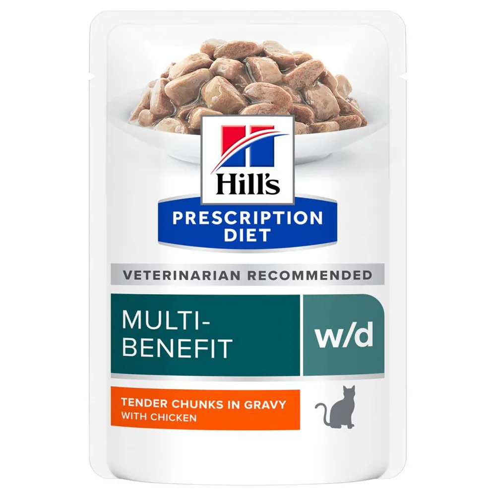 48x 85g Hill's Prescription Diet w/d met kip nat kattenvoer by Hill's – product photo