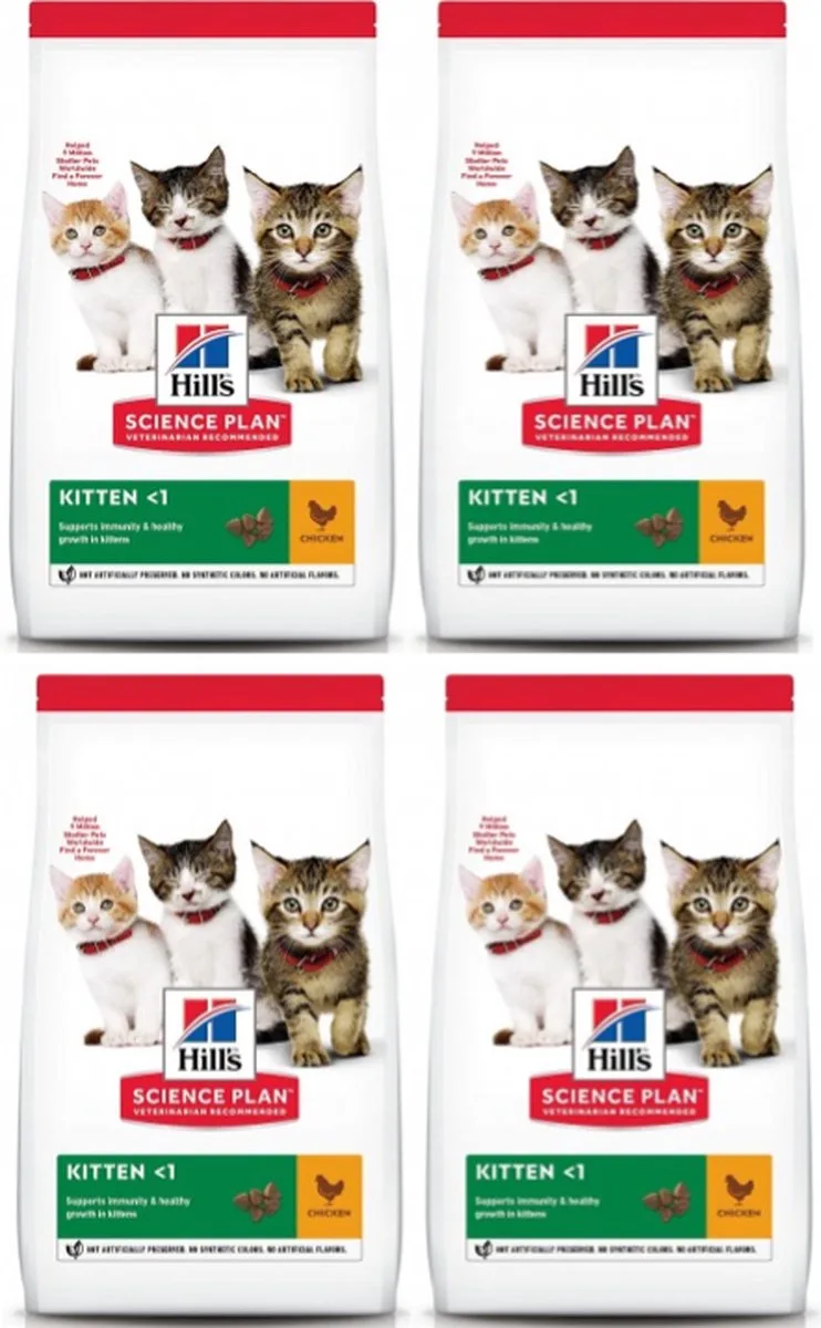 4x Hill's - feline kitten Kip - Kattenvoer - 1.5kg von Hill's – Produktfoto