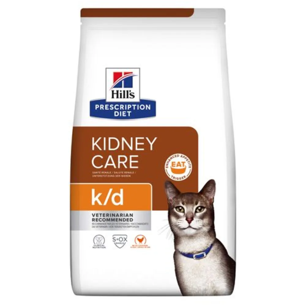 4x Hill's Prescription Diet Kattenvoer Droog k/d Kidney Care Kip 3 kg van Hill's – productfoto