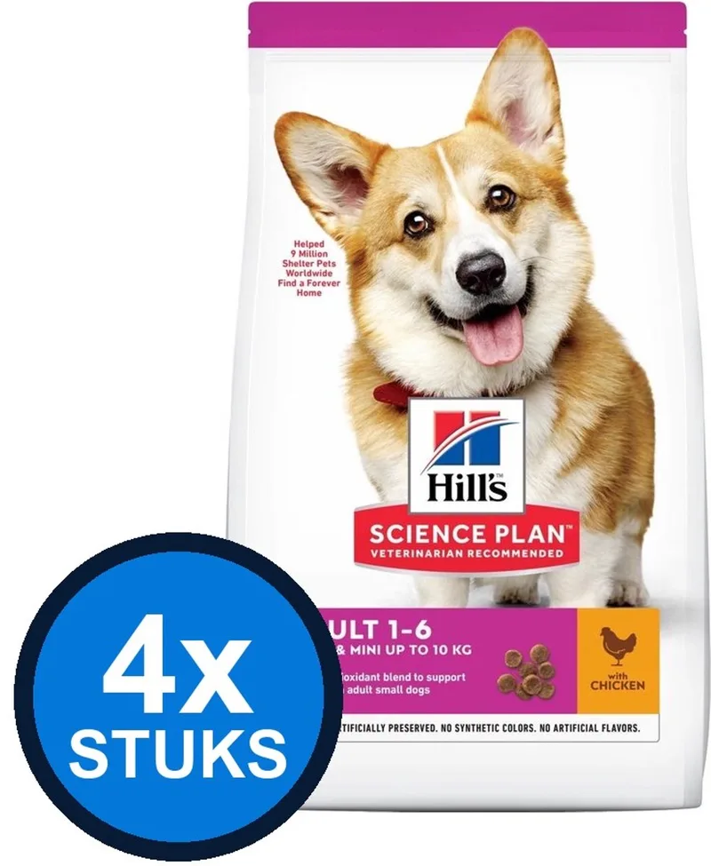 4x Hill's - Science Plan dog adult S chicken 1,5kg - Hondenvoer - 1.5 kg by Hill's – product photo