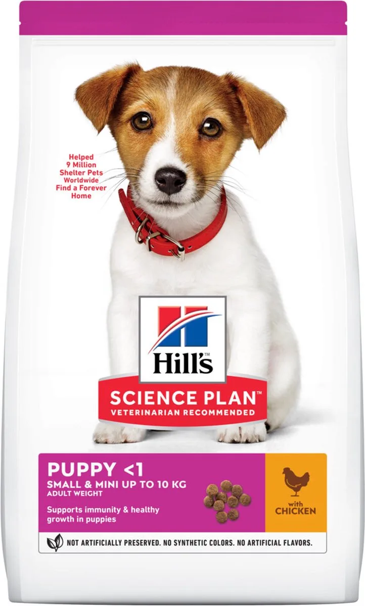 4x Hill's Science Plan Hondenvoer Puppy Small - Mini Kip 3 kg von Hill's – Produktfoto