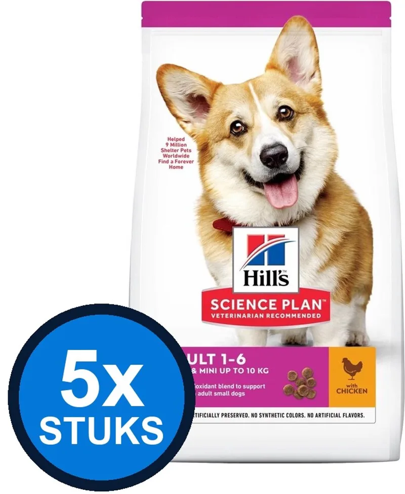 5x Hill's - Science Plan dog adult S chicken 1,5kg - Hondenvoer - 1.5 kg by Hill's – product photo