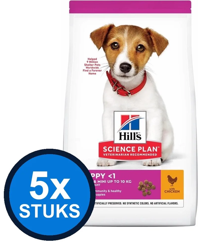 5x Hill's - Science Plan dog pup small&mini chicken 1,5kg - Hondenvoer - 1.5 kg von Hill's – Produktfoto
