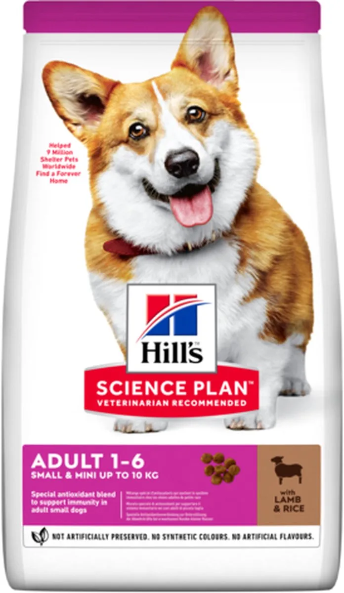 6x Hill's Science Plan Adult Small en Mini met lam en rijst 1,5kg de Hill's – photo produit