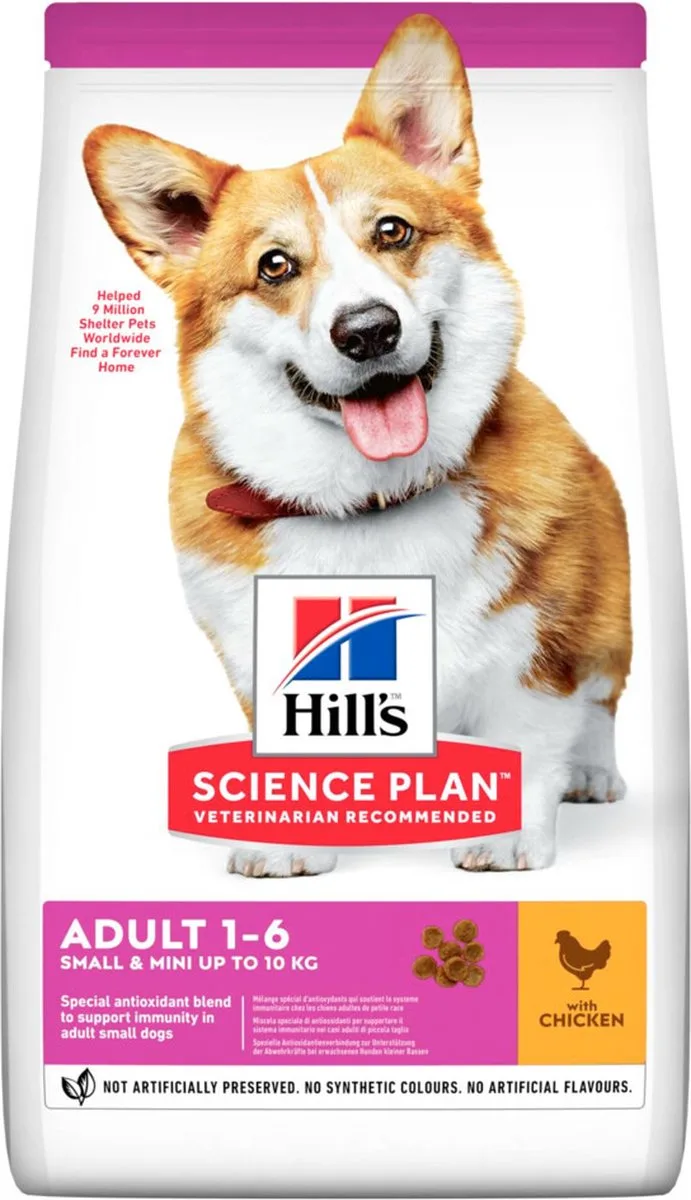 6x Hill's Science Plan Hondenvoer Adult Small & Mini Kip 1,5 kg de Hill's – photo produit