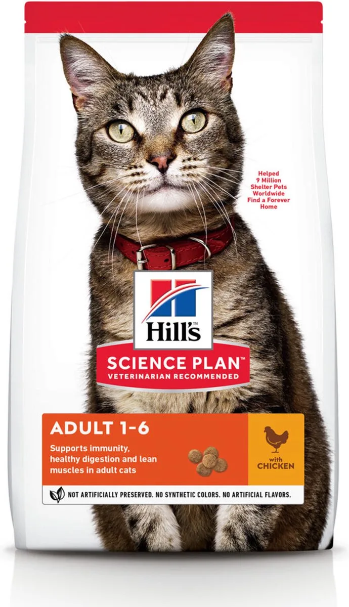 6x Hill's Science Plan Kattenvoer Adult Kip 300 gr by Hill's – product photo