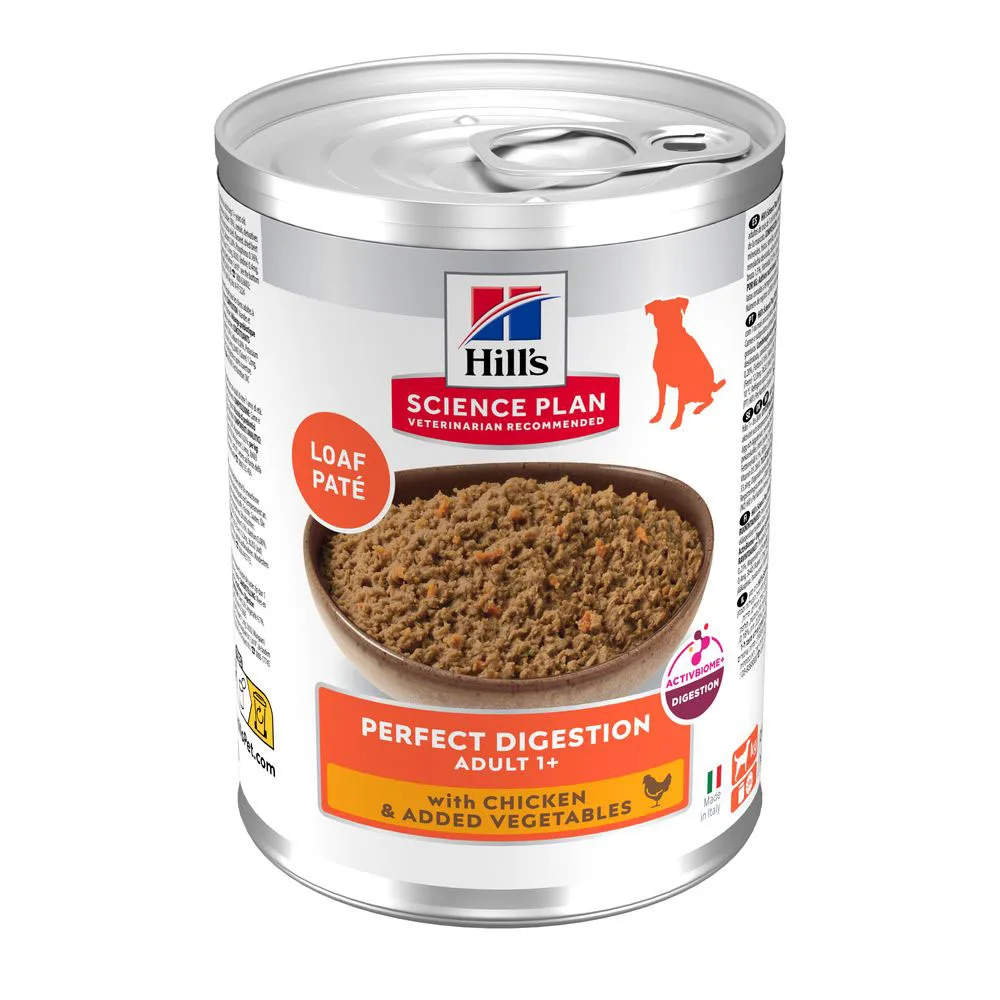 6x363g Adult Perfect Digestion met Kip Hill's Science Plan Hondenvoer de Hill's – photo produit