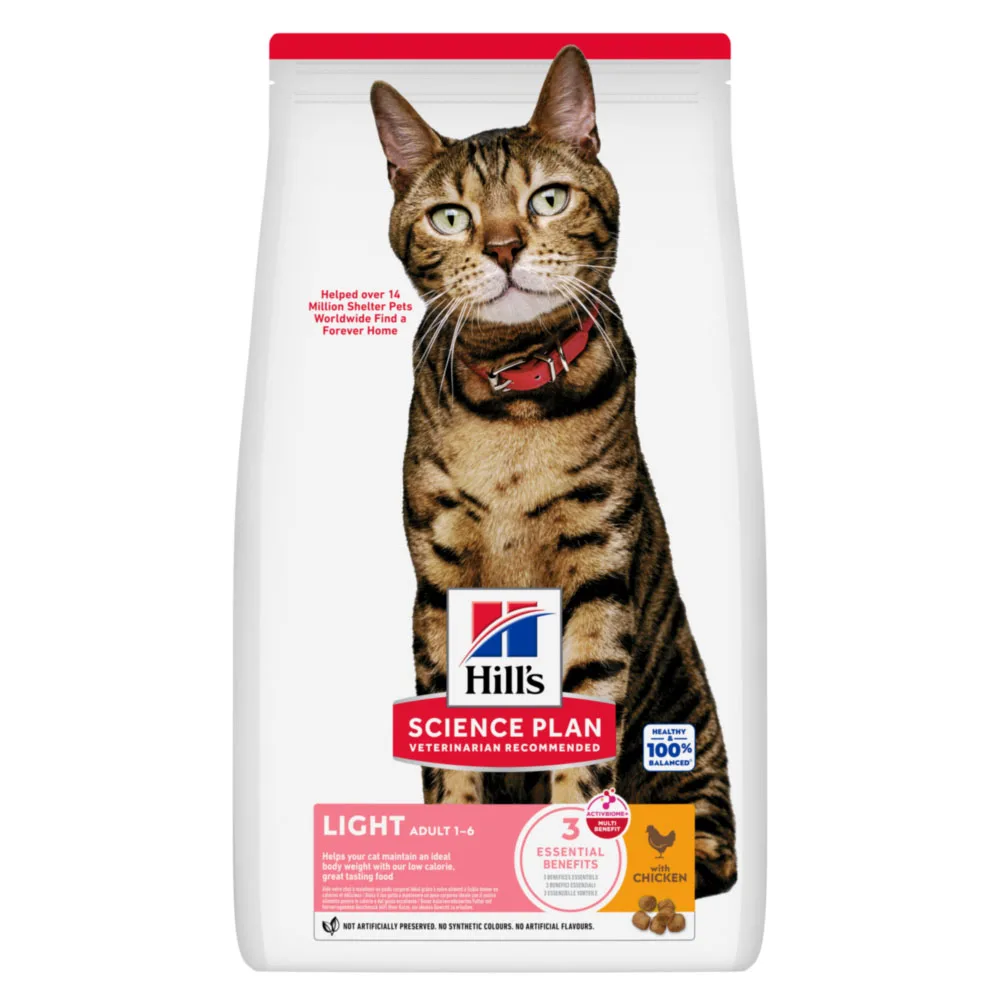 3kg Adult 1-6 Optimal Care Light met Kip Hill's Science Plan Kattenvoer van Hill's – productfoto