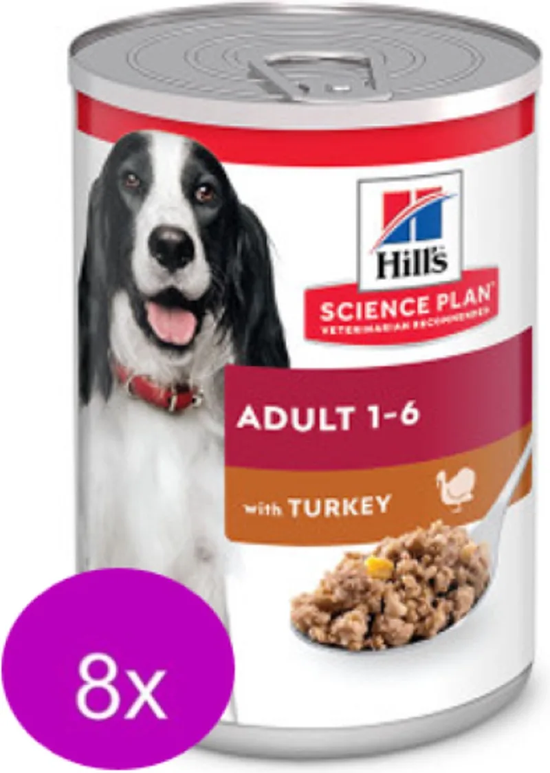 8x Hill's - Science Plan adult Kalkoen in blik - Hondenvoer - 370g de Hill's – photo produit