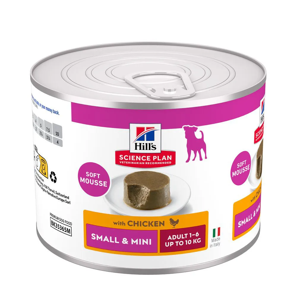Adult Mousse Small & Mini natvoer met kip voor honden 200 GR van Hill's – productfoto