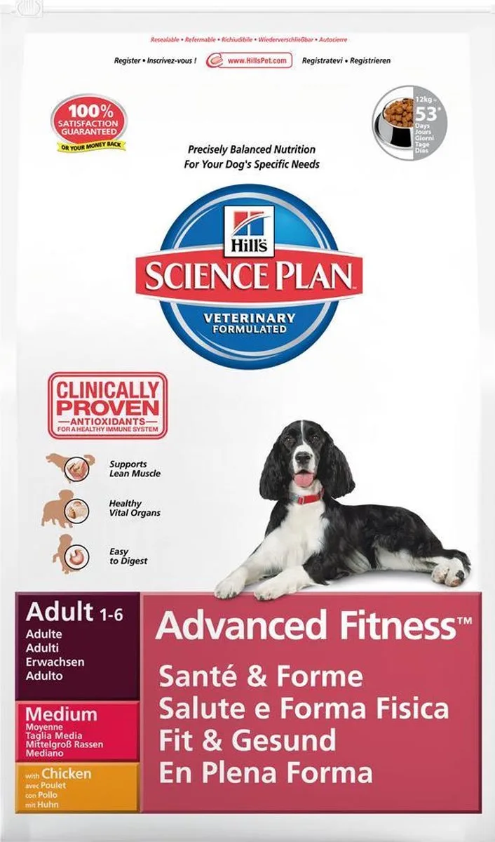 Canine Adult Advanced Fitness Kip 12 kg van Hill's – productfoto