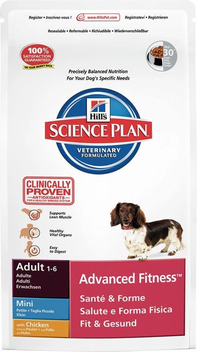 Canine Adult Advanced Fitness Mini Kip 3 kg de Hill's – photo produit