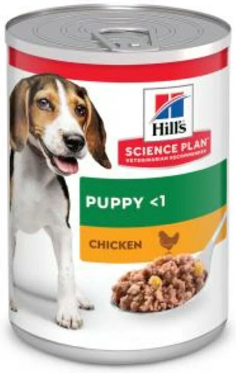Canine Blik Puppy Kip 370 gr - 12 stuks van Hill's – productfoto