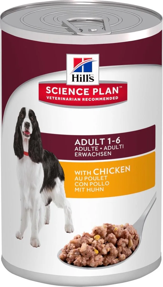 Canine Hondenvoer Blik - Adult - Kip - 370 Gram - 12 Stuks by Hill's – product photo