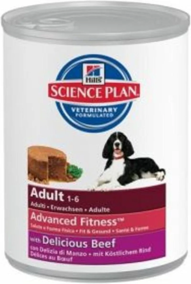 Canine Hondenvoer Blik Adult - Rund - 370 gr - 12 Stuks von Hill's – Produktfoto