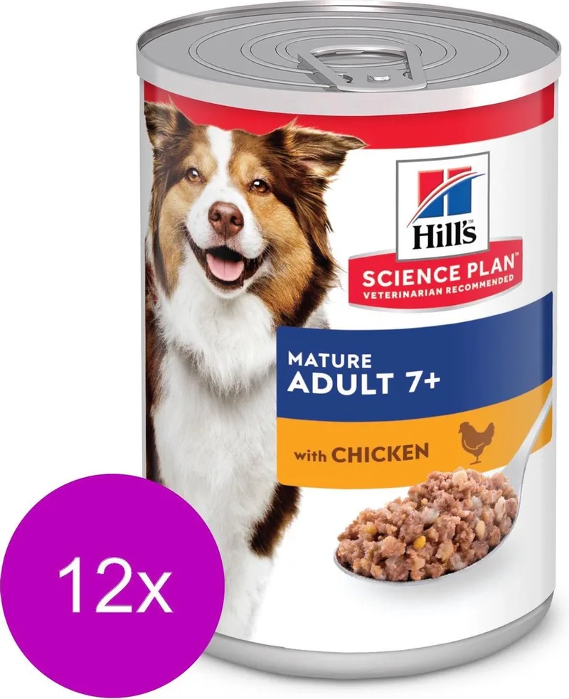 Canine Hondenvoer Blik Mature Adult - Kip - 370 gr - 12 Stuks von Hill's – Produktfoto
