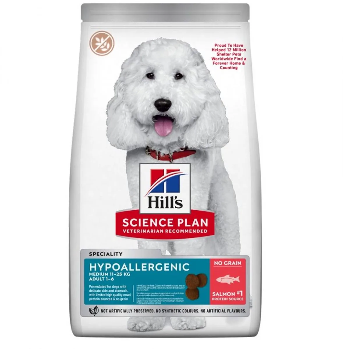 Canine Hypoallergenic Adult Medium Zalm 14kg de Hill's – photo produit