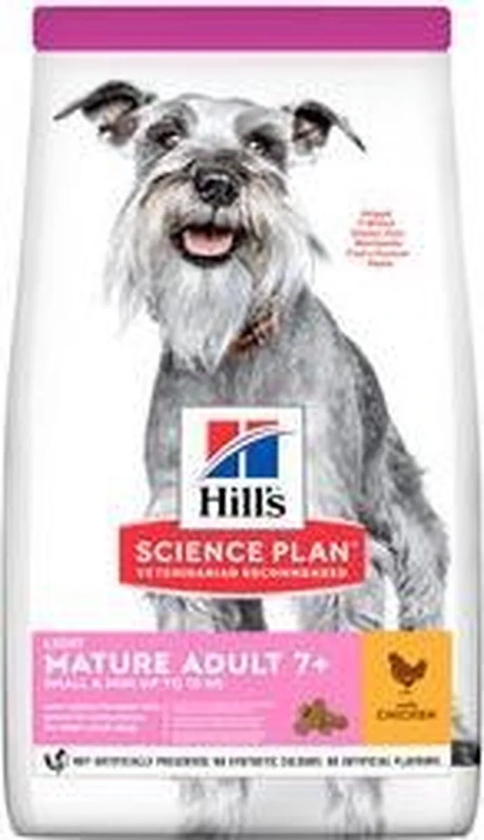 Canine Light Mini - Mature Adult 7+ - Kip - Hondenvoer - 2,5 kg by Hill's – product photo