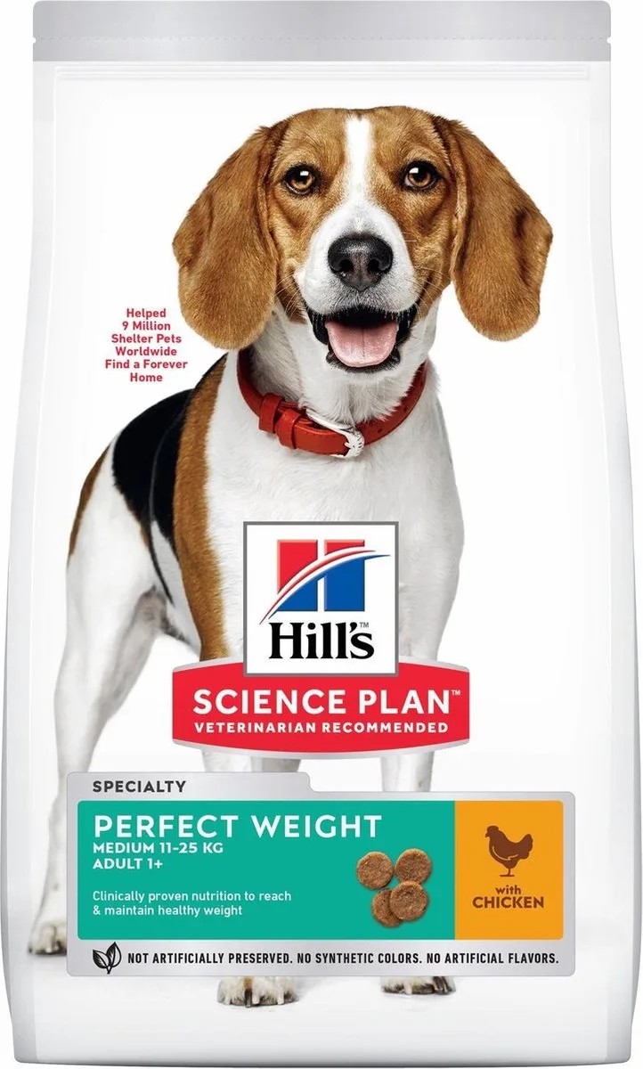 Canine Perfect Weight Adult Medium Kip - Hondenvoer - 12 kg de Hill's – photo produit