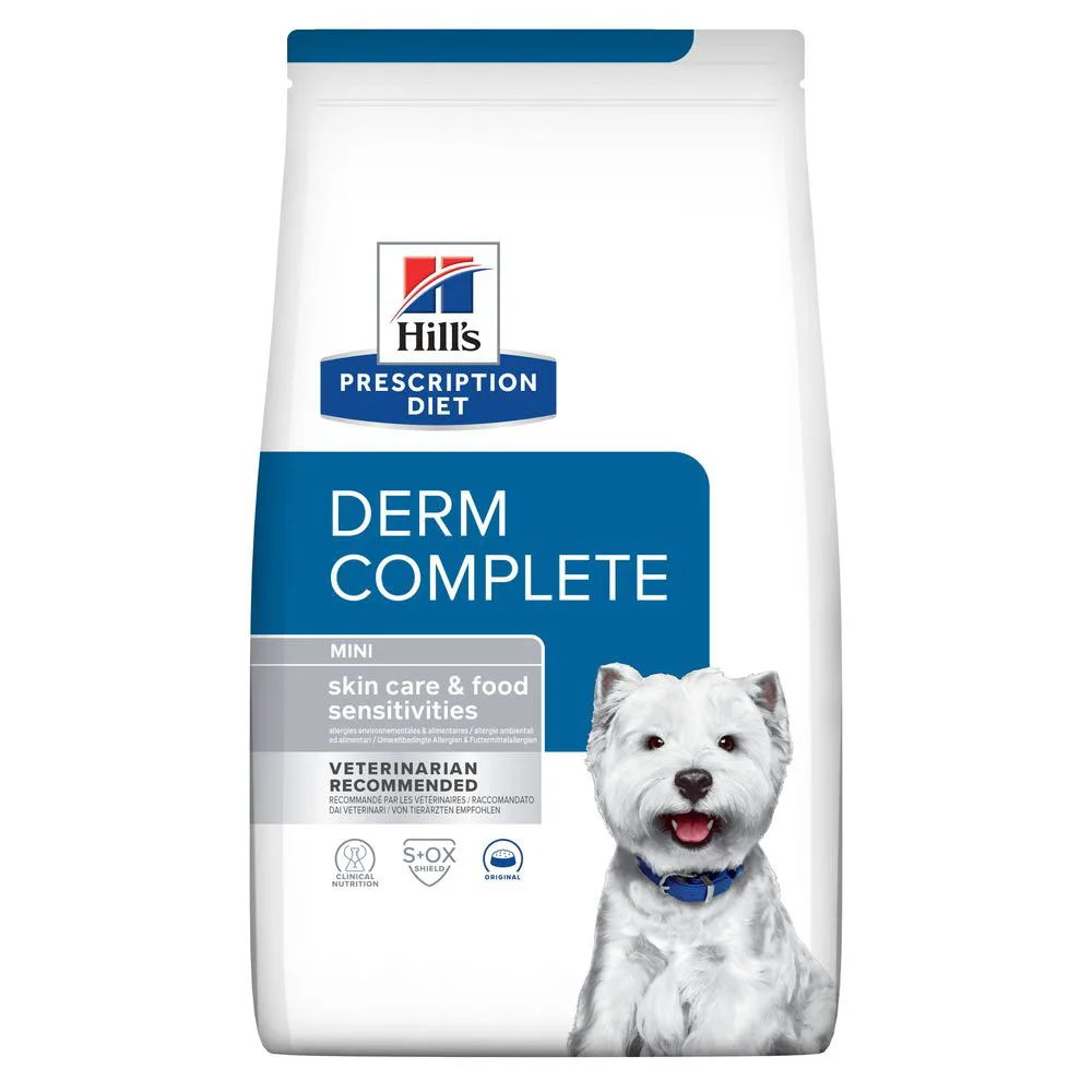 Verschreibungspflichtige Diät Canine Derm Complete Mini 6 KG von Hill's – Produktfoto