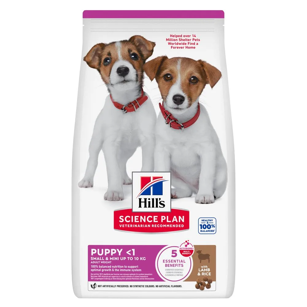 Dubbelpak: 2x 3kg Hill`s Science Plan Puppy Klein & Mini Lam & Rijst hondenvoer droog by Hill's – product photo