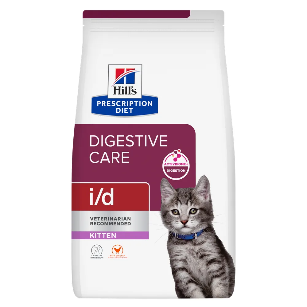 Dubbelpak: 2x3kg Hill's Prescription Diet i/d Digestive Care Kitten Kip droogvoer voor katten van Hill's – productfoto